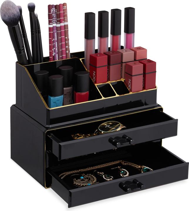 Actual product image Relaxdays Makeup Organizer with 3 Shelves