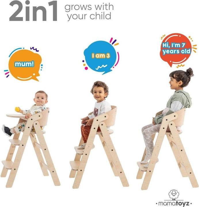 Immagine prodotto MamaToyz Il seggiolone in legno My Chair (Seggiolone)