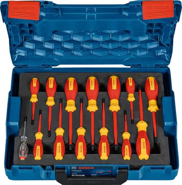 Bosch Professional VDE-Schraubendreher-Set (Torx (TX), Pozidriv cross recess (PZ), Slotted screws)