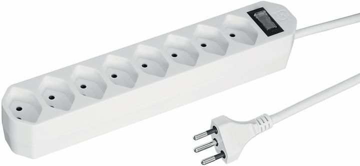 Steffen Compact 1.5m 8xT13 Breaker Switch, weiss (8 x, Typ 13, 1.50 m)