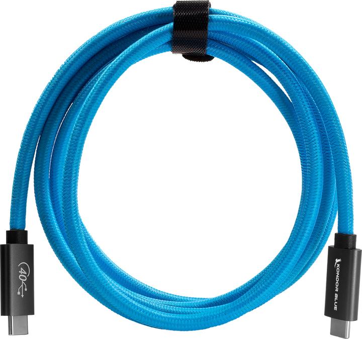 Produktbild Kondor Blue THUNDERBOLT 4 USB 4.0 TYPE C CABLE BLAZING 40G SPEEDS 5A 100W STRAIGHT 6 FT (1.83 m, USB 4.0)