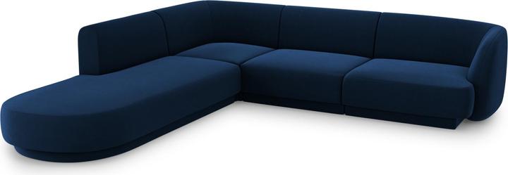 Image du produit Micadoni Canapé D'Angle Gauche Velours, "Miley", 6 Places, 255x248x70Fabriqué en Europe (Canapé d'angle)