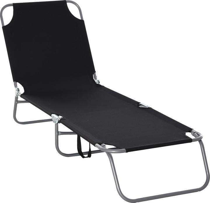 Immagine prodotto Outsunny Lettino prendisole con schienale regolabile (187 cm)