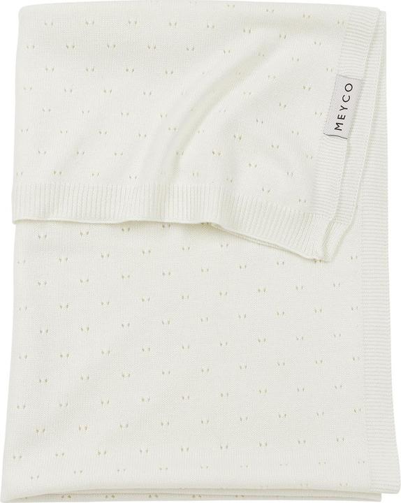 Meyco Coperta Baby Ajour - bambù - bianco sporco - 75x100cm (75 x 100 cm)