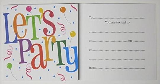 Image du produit Generic Invitations LET'S PARTY