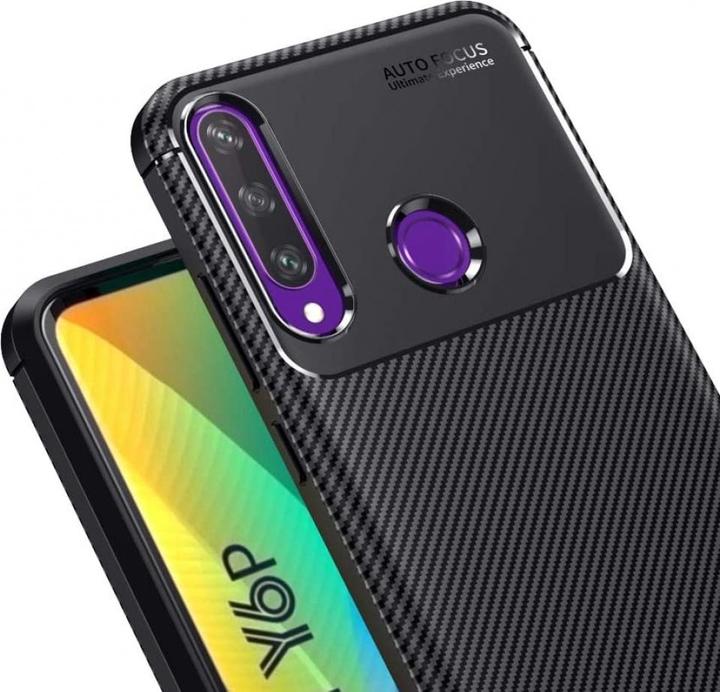 Immagine prodotto Screenguard Custodia TPU Huawei Y6p Cover Carbon Design (Huawei Y6p)