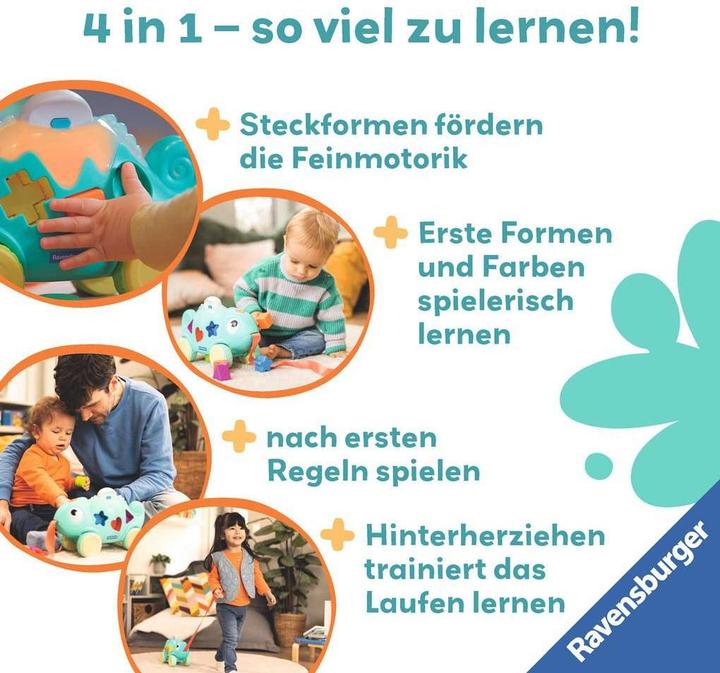 Produktbild Ravensburger 4875 play+ Musikalisches Formen und Farben Chamäleon, Farben- und Formensortierer, mit (Deutsch)