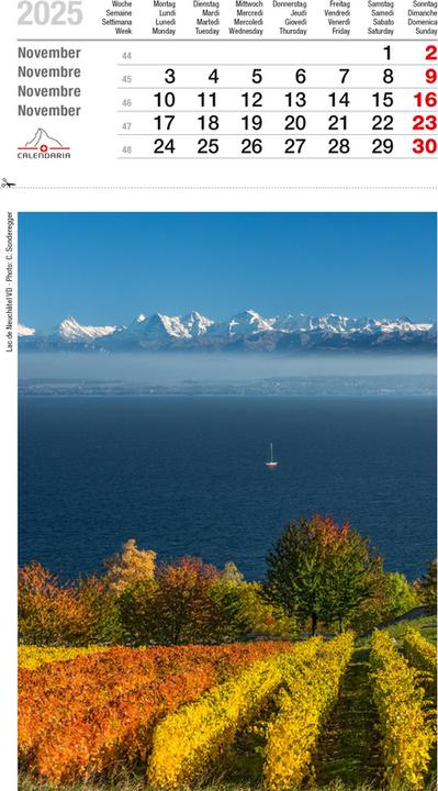 Immagine prodotto Calendario cartoline Helvetia 2025 (16,5 x 23 cm, Tedesco)