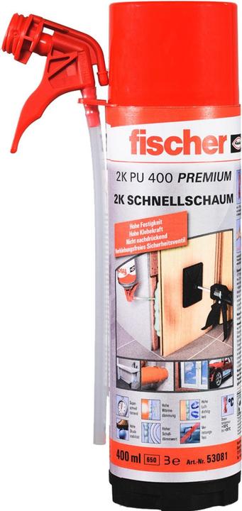 Fischer 2K-Schnellmontageschaum PU 400 Premium (400 ml)