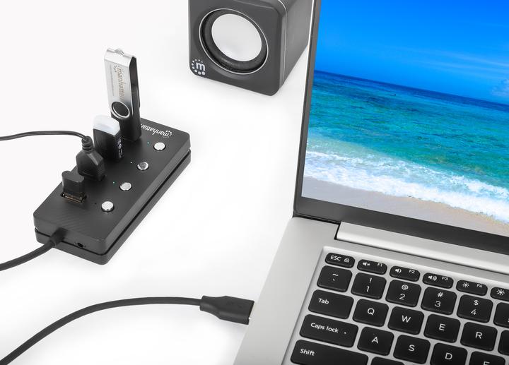 Produktbild Manhattan 4-Port USB 3.0 Typ-A Hub (USB-A, 4 Ports)