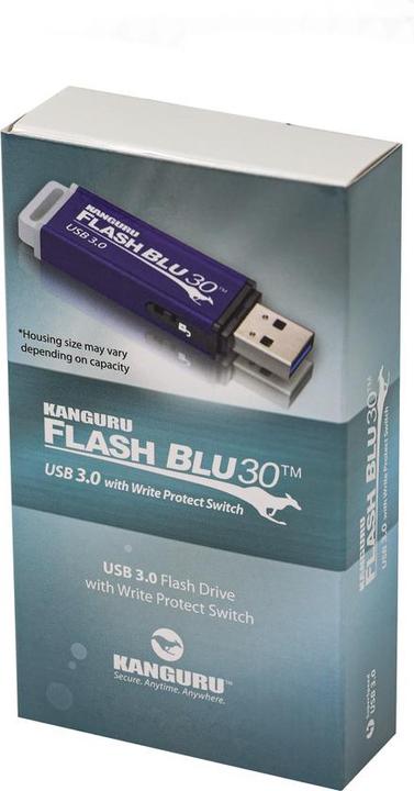 Actual product image Kanguru FlashBlu30 USB 3.0 with Write Protect Switch (16 GB, USB-A)