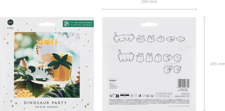 Image du produit Partydeco Bol pour fingerfood Dinosaure (6 x)