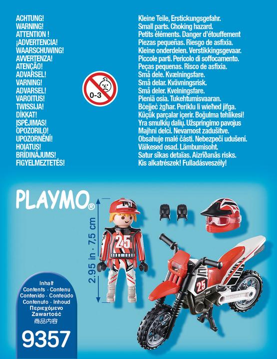 Produktbild Playmobil Motocross-Fahrer (9357, Playmobil Special Plus)
