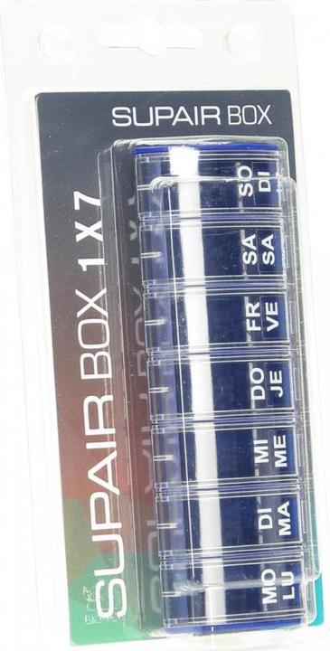 Actual product image Supairbox 1x7 weekly dispenser german/french blue