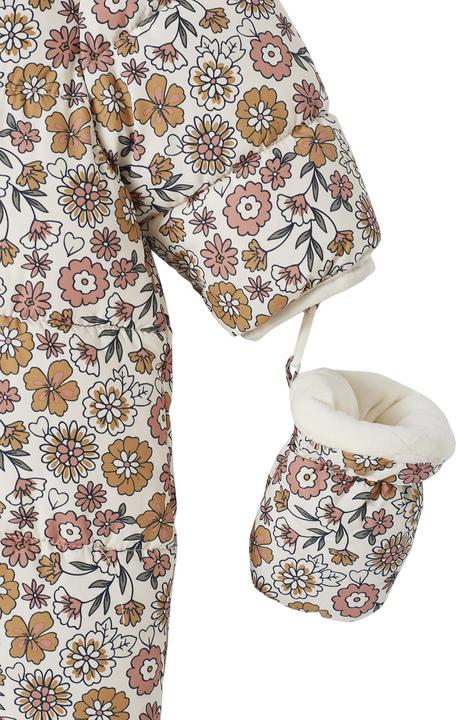Actual product image Vertbaudet Baby winter overall with fleece lining, flowered (86)