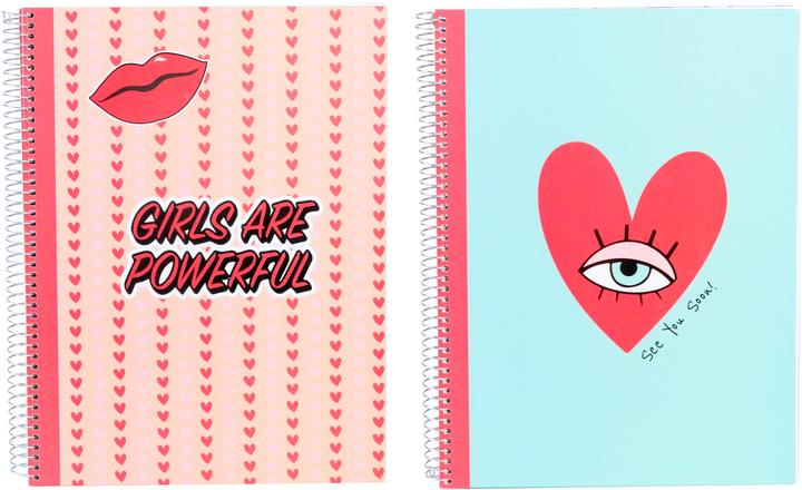Image du produit Ancor Couverture rigide Spiral Notebook A5 80sh/90g Lined B'LOG GIRL POWER (A5, À rayures, Couverture rigide)