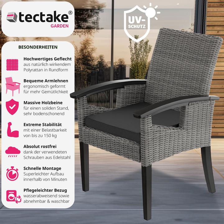Image du produit tectake Chaise en rotin Rosarno