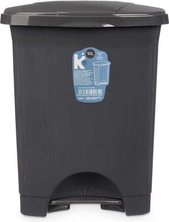 Actual product image Natec Papierkorb mit Pedal Anthrazit Kunststoff 10 L (8 Stück) (10 l)