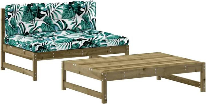 Immagine prodotto VidaXL 2-tlg. Garten-Lounge-Set mit Kissen Imprägniertes