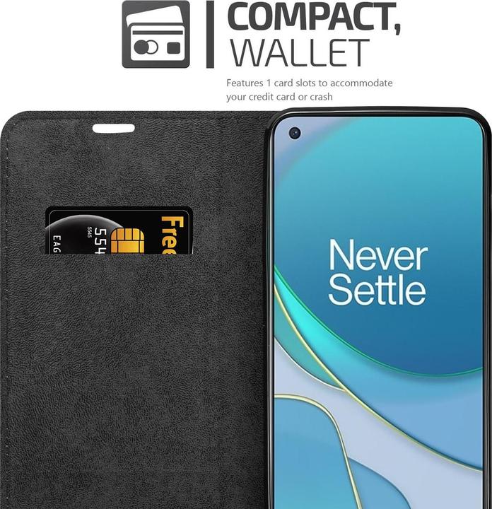 Actual product image Cadorabo Book Invisible Magnet Cover (OnePlus 8T)