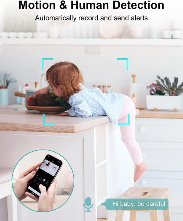 Image du produit WUUK 4MP/2.5K Innenüberwachungskamera mit App und magnetischem Standfuss