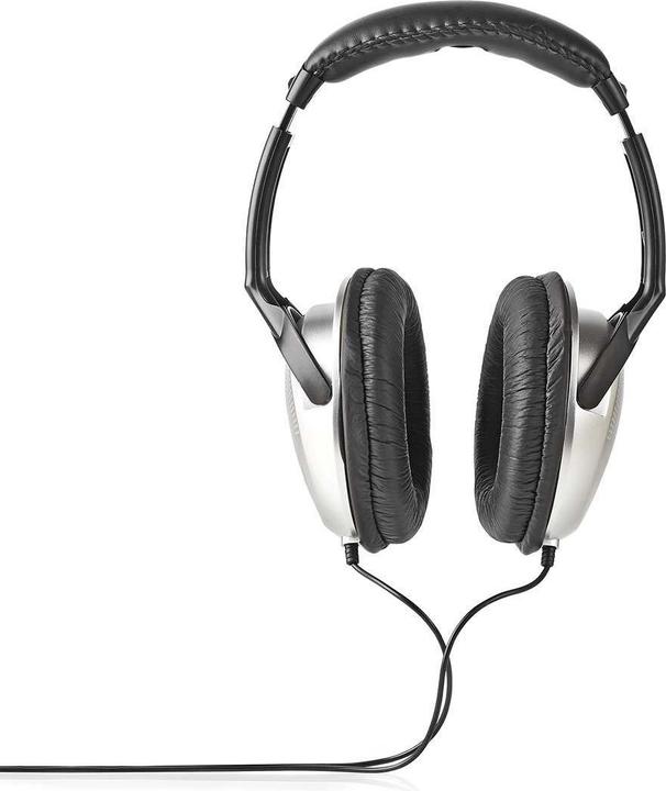 Produktbild Nedis Kopfhörer mit Kabel - Over-Ear - 6 m Rundes Kabel - HiFi - Ergonomische Ohrmuscheln - Silber (Kabelgebunden)