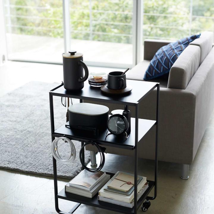 Actual product image Yamazaki kitchen trolley - 3 levels - Tower - Black