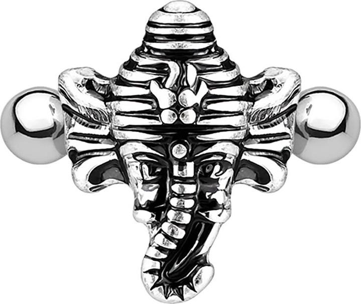 Image du produit Star Piercing Micro Barbell Manschette silber Elefant (sans laiton, Acier chirurgical 316L)