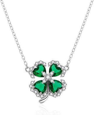 Immagine prodotto Agato - Silver necklace Four-leaf clover AGT-N021WGR