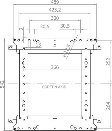 Actual product image Hagor VWH-3 - Mounting kit (wall mount) for flat panel display - Black - Screen (Wall, 55", 70 kg)