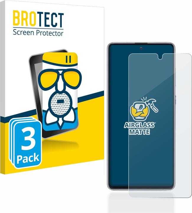 Productafbeelding BROTECT AirGlass Matte kogelwerende glasfolie (3 Stuk, Samsung Galaxy Note 10 Lite)