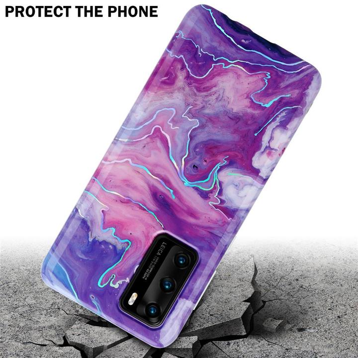 Actual product image Cadorabo IMD TPU Colorful Marble Cover (Huawei P40)