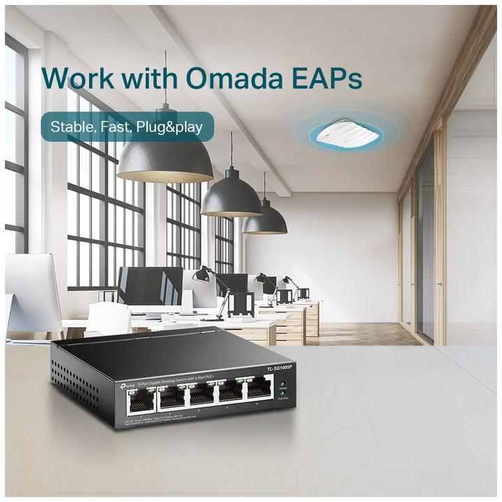 Produktbild TP-Link Tl-Sg1005p (5 Ports)