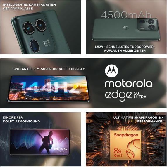 Produktbild Motorola Edge 50 Ultra (1000 GB, Forest grey, 6.70", SIM + eSIM, 50 Mpx, 5G)