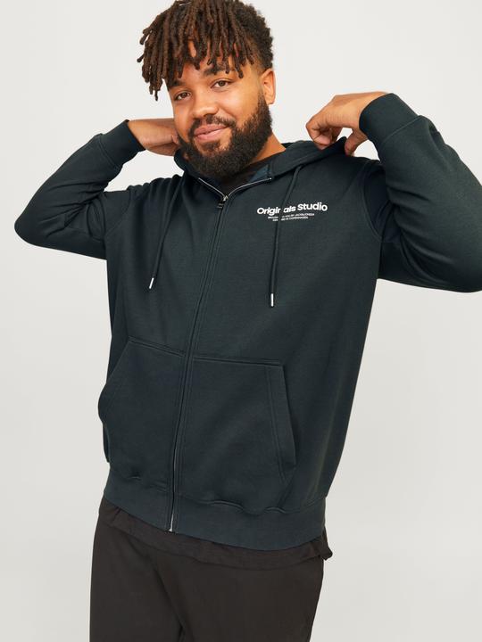 Produktbild Jack & Jones Plus Size Gedruckt Kapuzenpullover mit Reissverschluss Kapuzenpullover mit Reissverschluss (6XL)