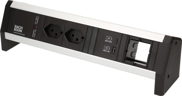 Immagine prodotto Bachmann Presa di corrente DESK 1, 2x T13, 1x USB A/C, 1x Custom (2 x, Tipo 13, USB-A, USB-C)