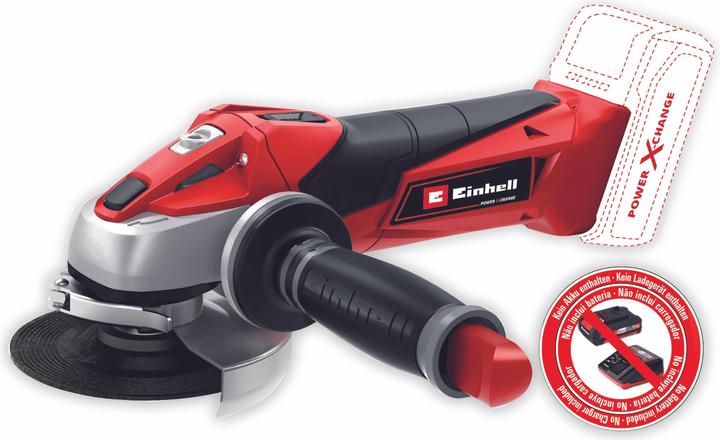 Image du produit Einhell Accu Haakse slijper - TE-AG 18/115 Li - Solo Acc - (geleverd zonder accu en lader) (115 mm)