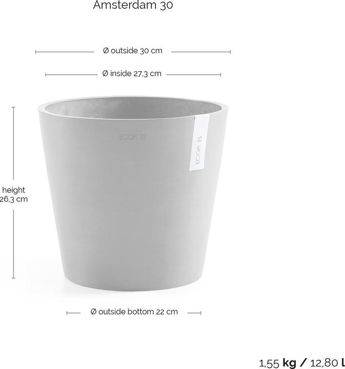 Actual product image Ecopots Amsterdam (26.30 cm)