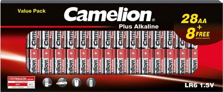 Image du produit Camelion Pile Plus Alkaline LR6 Mignon AA 28+8 pcs. (8 pcs, AA, 2700 mAh)