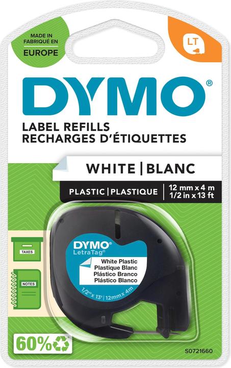 Dymo S0721660 Kunststoffband (1.20 cm, Weiss)