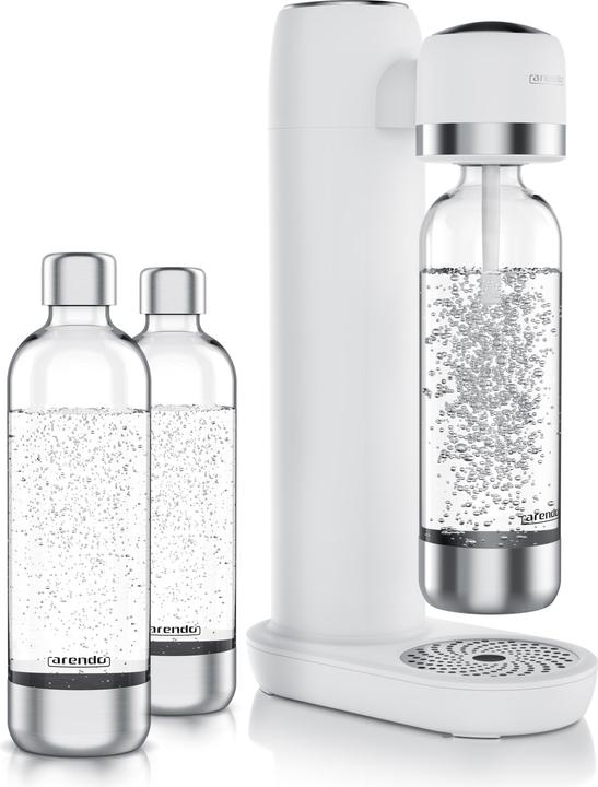Produktbild Arendo Wassersprudler Soda Streamer + 3x 1000ml Flasche, Soda Maker mit Wasserflaschen für 60l CO2 Zylinder