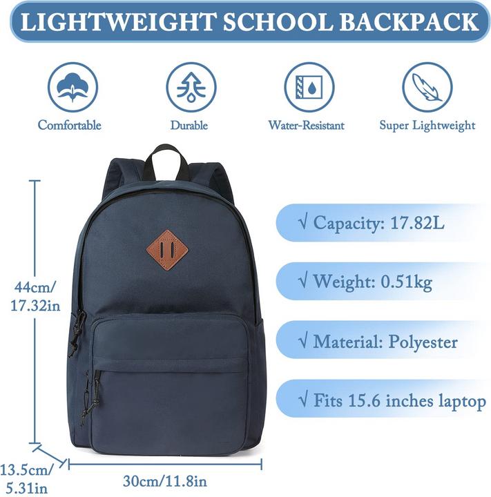 Produktbild Only-Bags.Store Schulrucksack, klassischer leichter Rucksack Teenager College Schultasche lässiger Tagesrucksack (630 l)