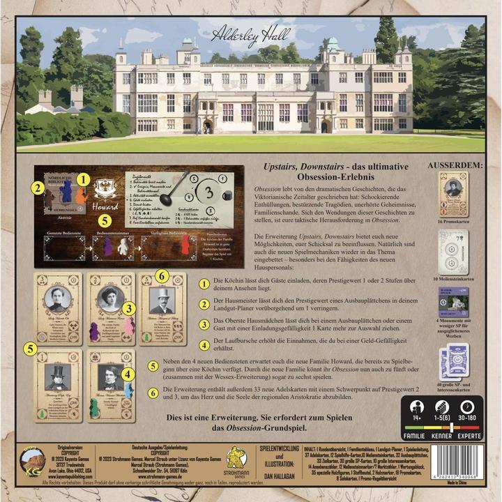 Produktbild Strohmann Games Obsession: Upstairs, Downstairs Erweiterung, Brettspiel, für 1-4 Spieler, ab 14 (Deutsch)