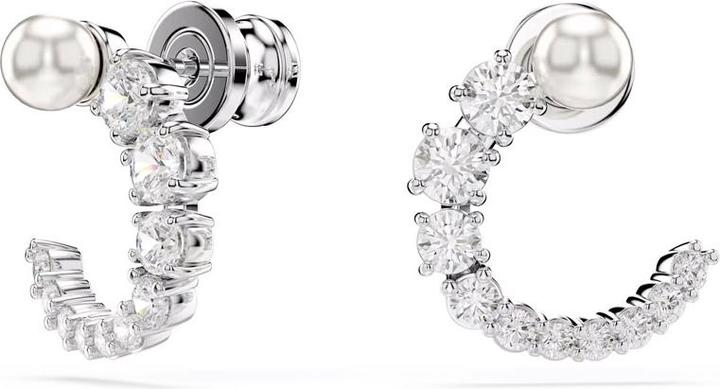 Produktbild Swarovski Matrix Kreolen Kristallperle Rundschliff Weiss (Swarovski Metall)