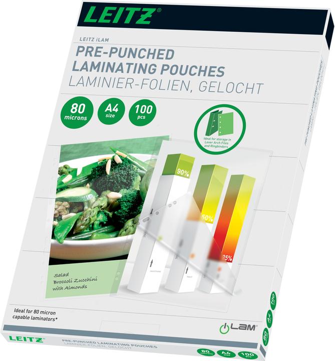 Leitz Feuilles de plastification à chaud A4 (A4, 100 pièce(s), 80 µm)