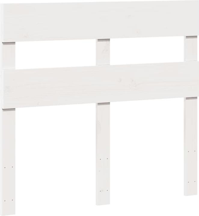Produktbild VidaXL Massivholzbett Holzbett Bett Palettenbett Kopfteil Weiss 200x200cm Kiefer (200 x 200 cm)