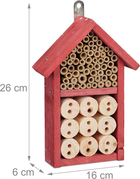 Actual product image Relaxdays Insect Hotel Assembly Kit, Bug Shelter (Lacewings, Wild bees, Ladybirds)