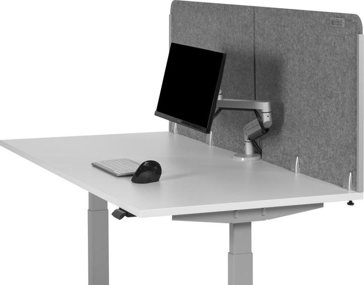 Actual product image Bakker Elkhuizen Bakker table partition round o.acrylic window grey backside