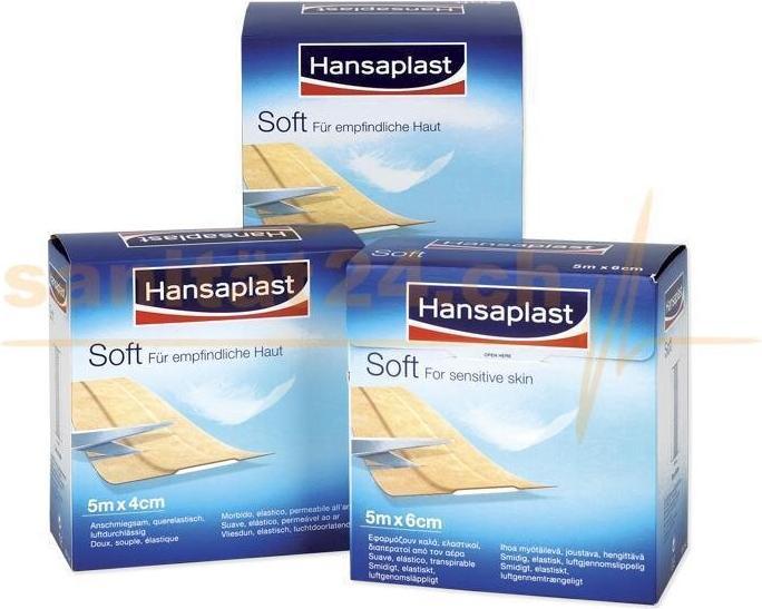 Actual product image Hansaplast Soft 5 m x 4 cm plaster roll, 1 pc. plaster (1 x)