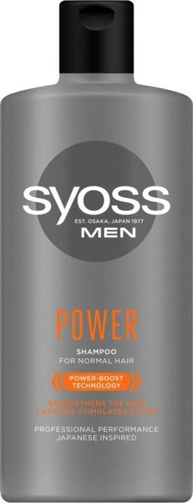 Produktbild Syoss Men Power Shampoo für normales Haar 440ml (440 ml, Flüssiges Shampoo)
